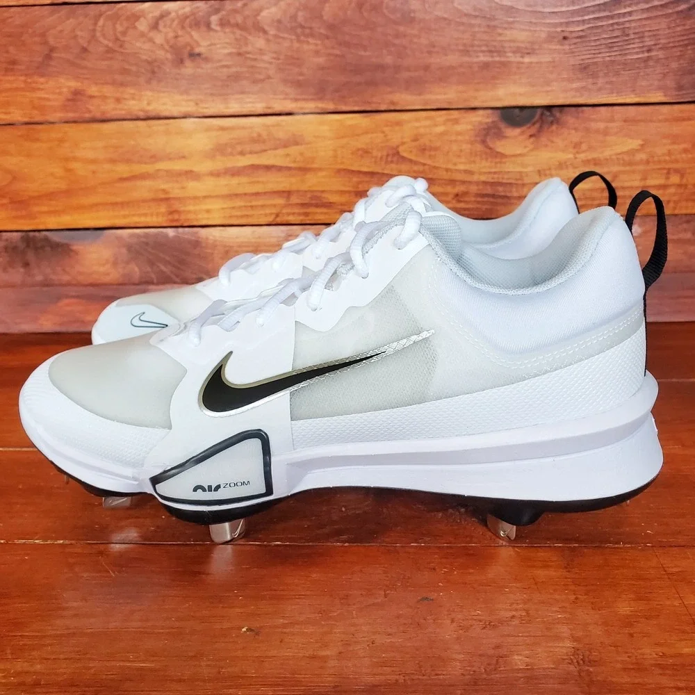 Nike Force Zoom Trout 9 Pro Baseball Cleats Men 9.5 White Platinum FB2907-102